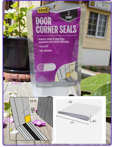 White door corner seals - white,